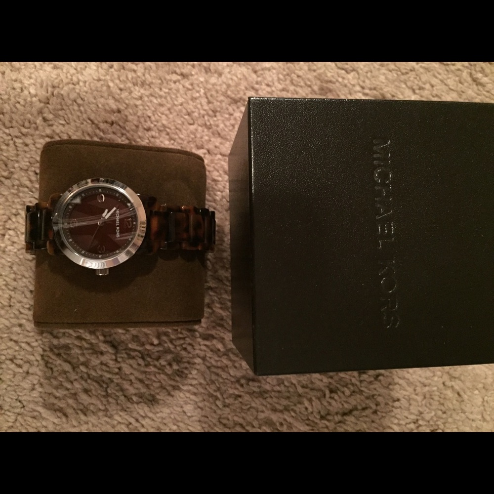 Michael Kors tortoise shell watch