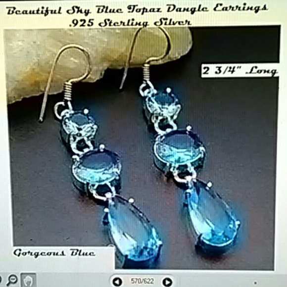 Jewelry - Blue Topaz Dangle Earrings