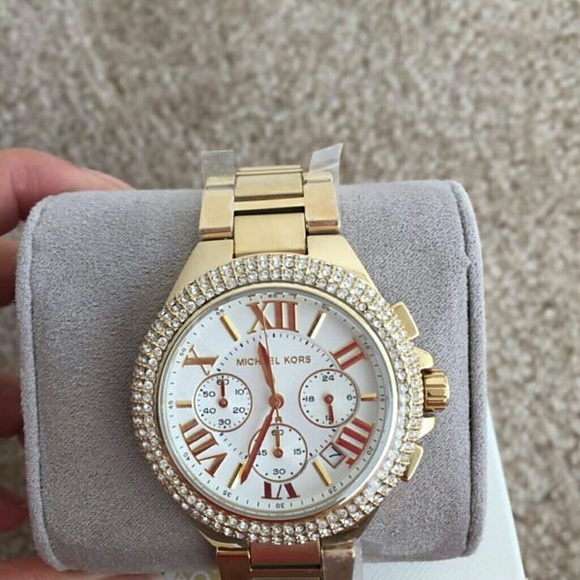 NWT Michael kors Crystal chronograph watch