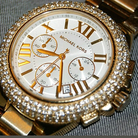 NWT Michael kors Crystal chronograph watch
