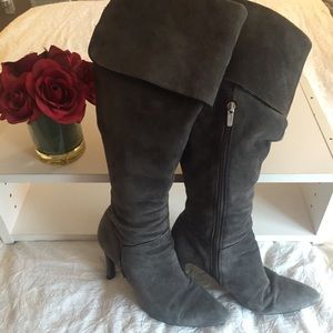 Enzo Angiolini Grey Suede Boots