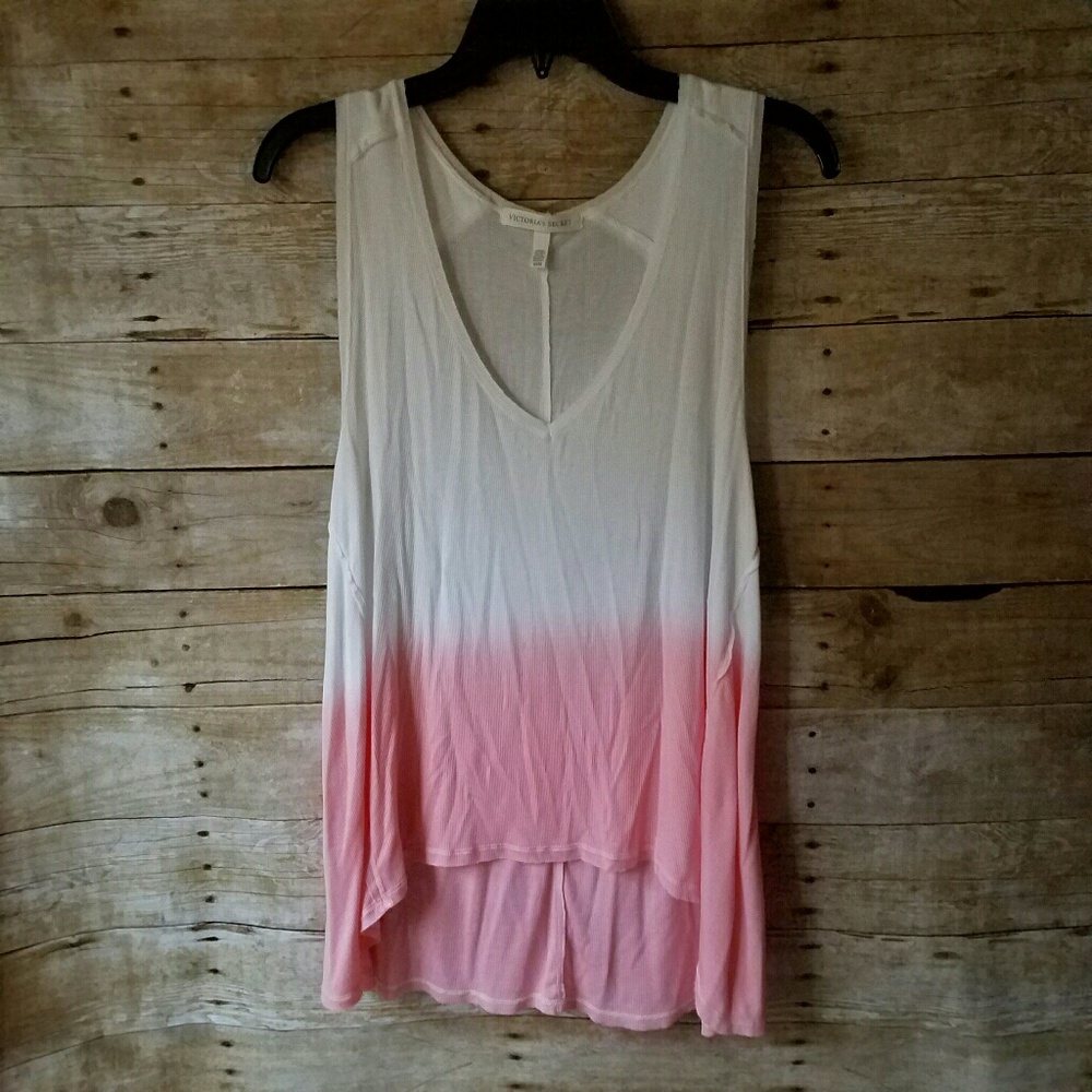 VICTORIA'S SECRET OMBRE RIBBED MULLET TANK TOP