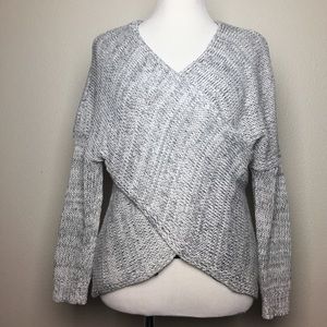 Heather Grey Wrapped Sweater