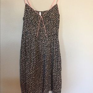 Pink and Black floral dress
