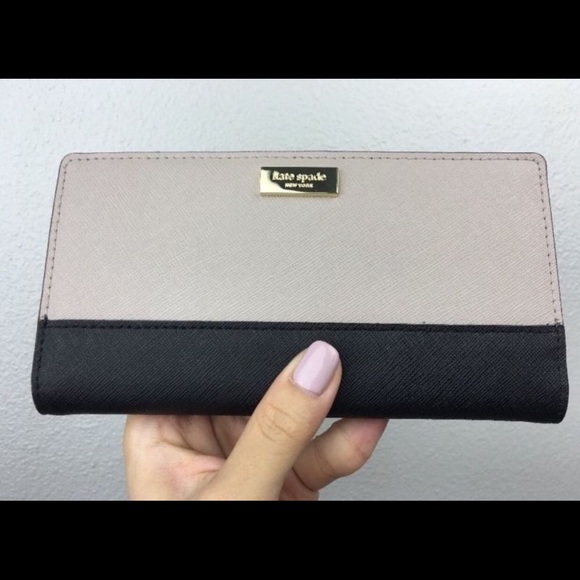 kate spade Handbags - NWT Kate Spade wallet.Black/Dark Beige