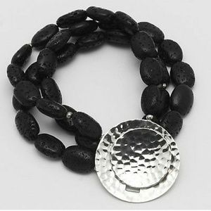 Silpada Black Lava Bead Bracelet
