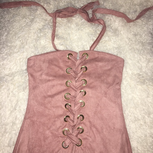 Rosewood Neck Tie Dress - Picture 1 of 4