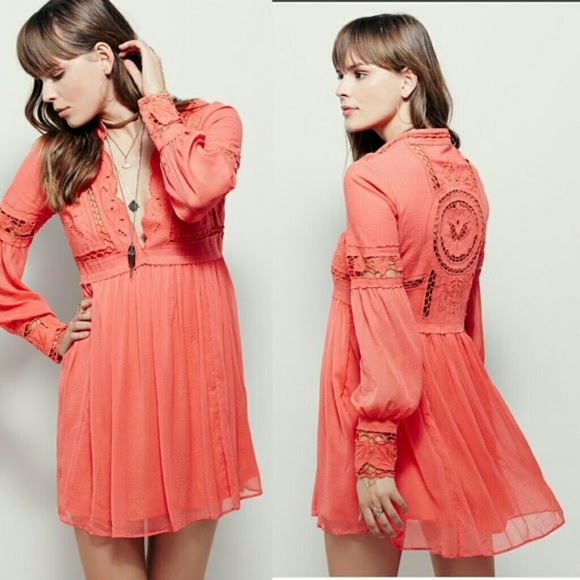 Free People Dresses & Skirts - NWT FREE PEOPLE  DREAMLAND CUTWORK  MINI DRESS