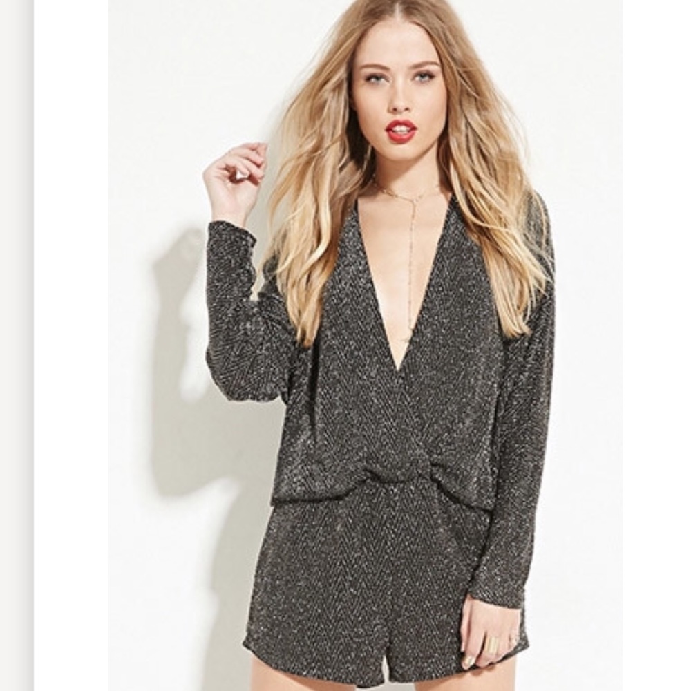 Endless Rose Glitter Knit Romper