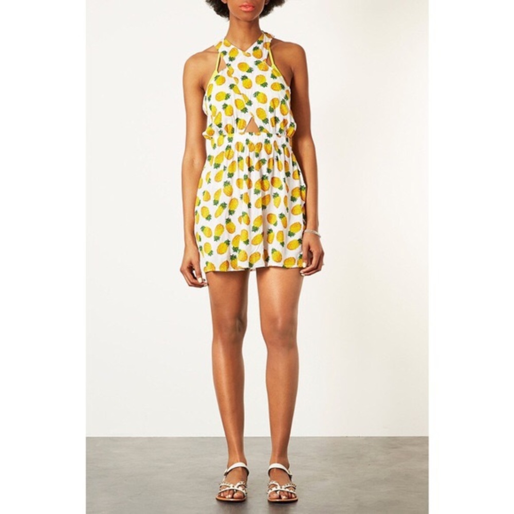 Top shop pineapple cut out mini dress