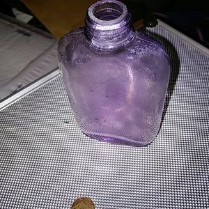 Vintage Purple Flask Bottle.