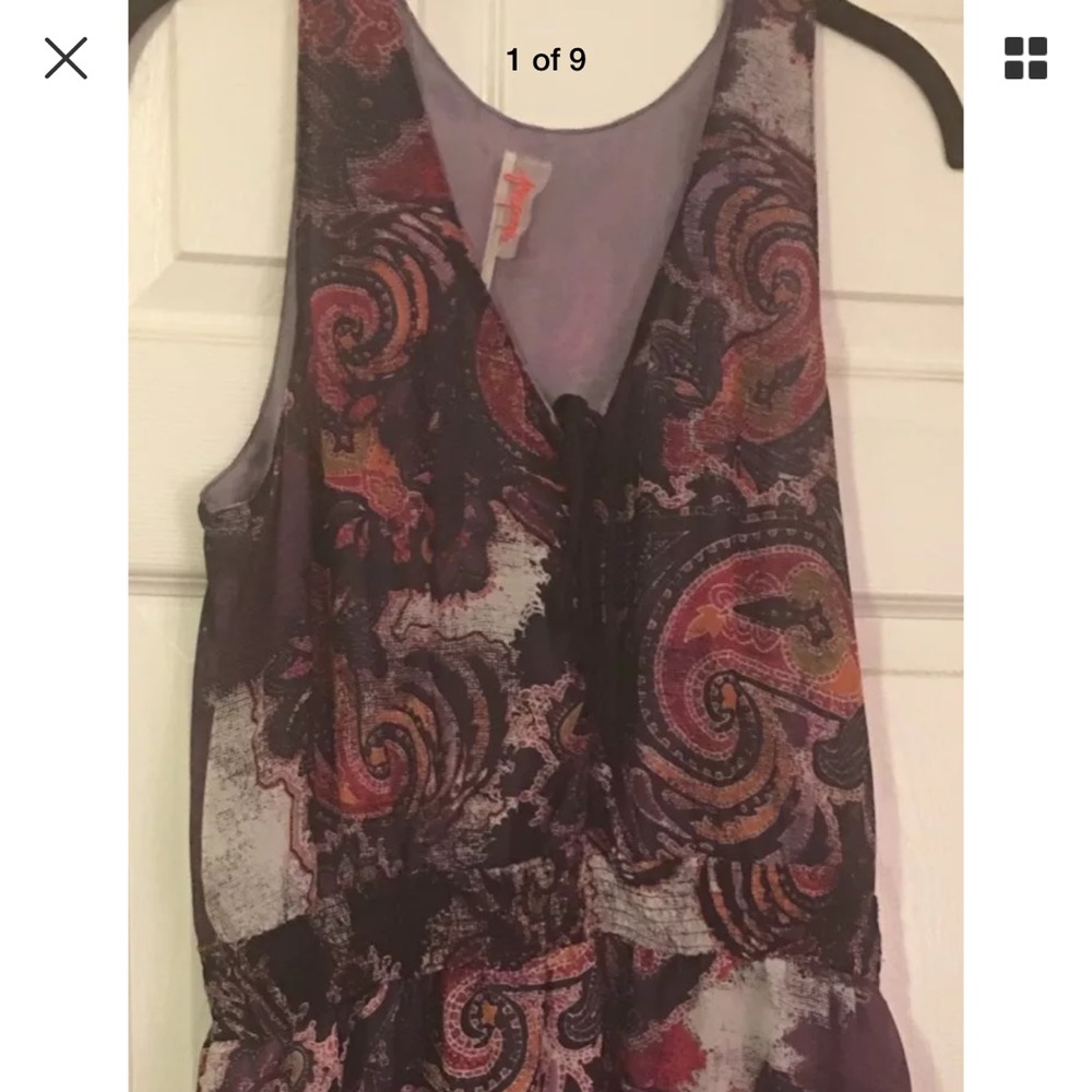Free People Purple Bohemian Boho Dress Large