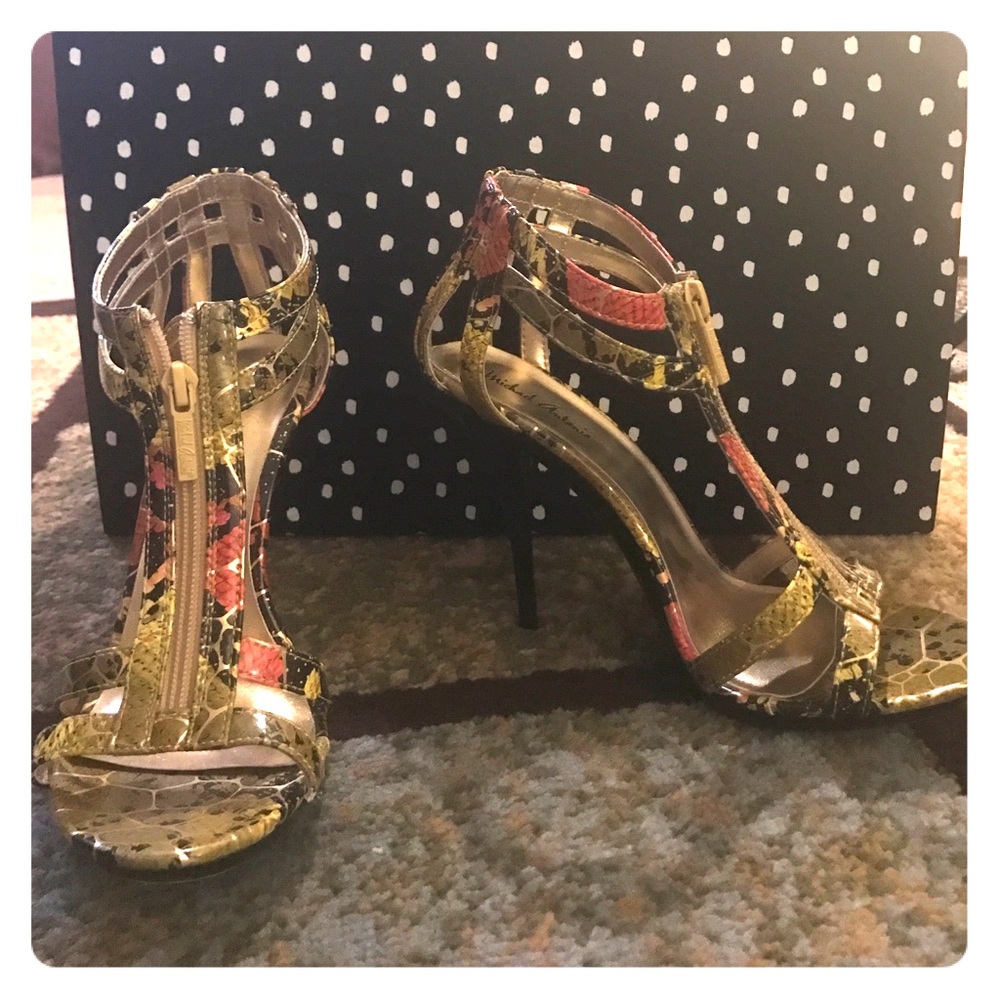 Snake printed heels
