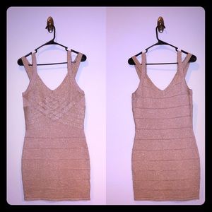 Gold bandage dress