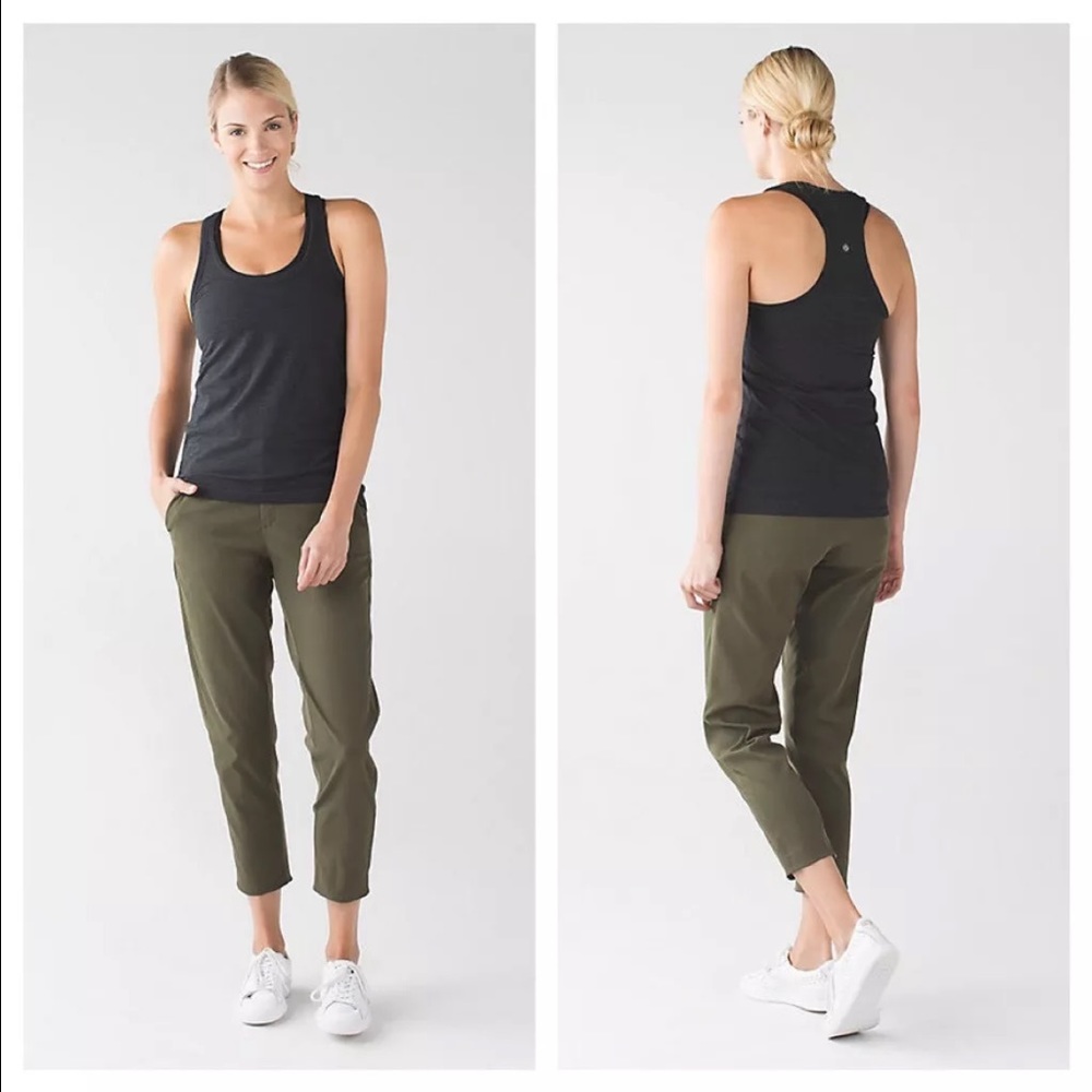 Lululemon go city trek trouser pants olive