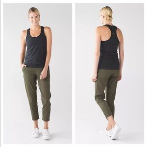 Lululemon go city trek trouser pants olive