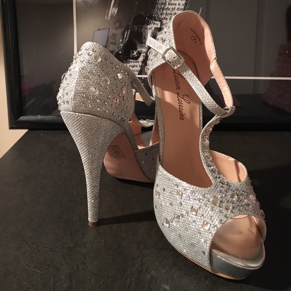 Silver sparkle Lauren Lorraine Vivian heel