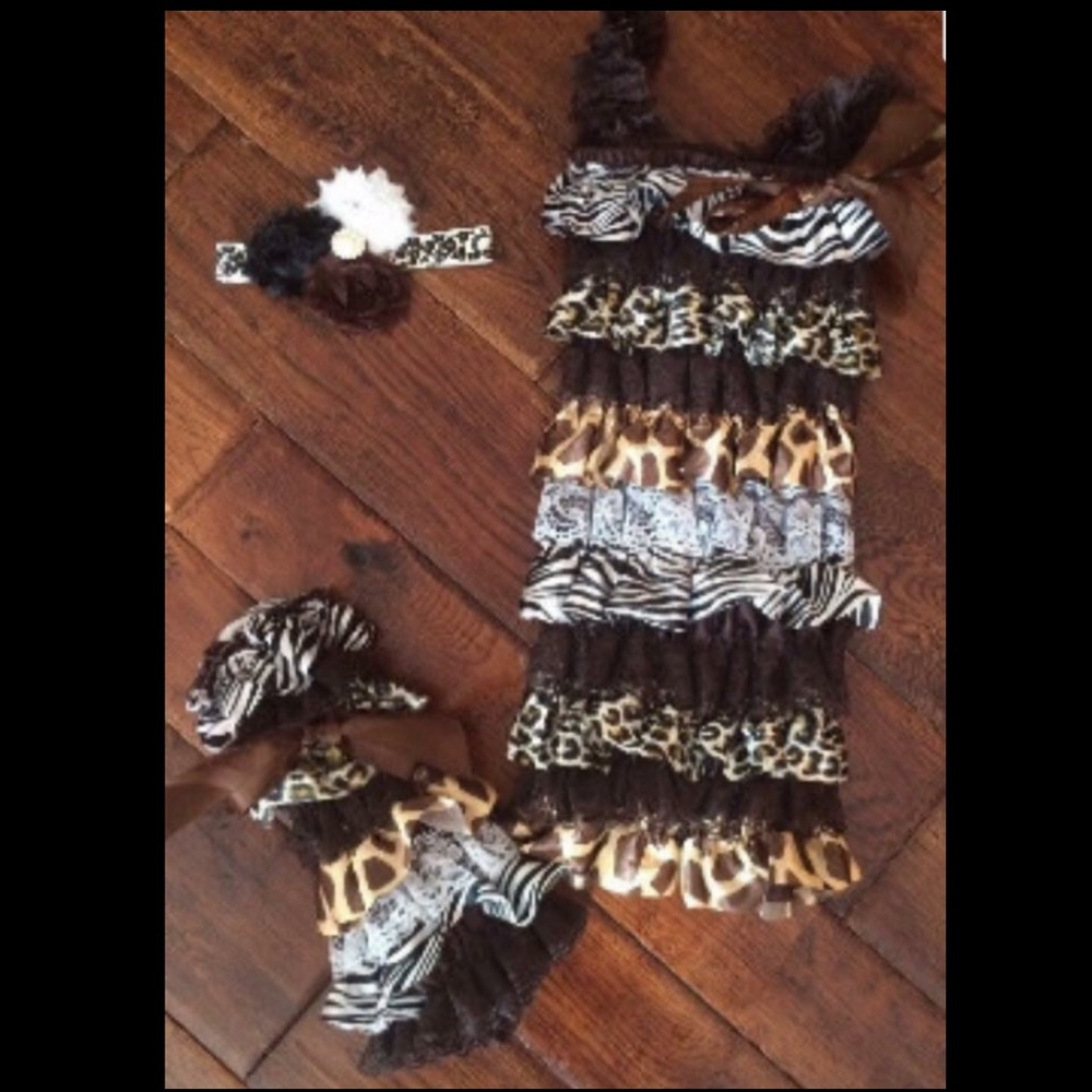 Cheetah Romper Set