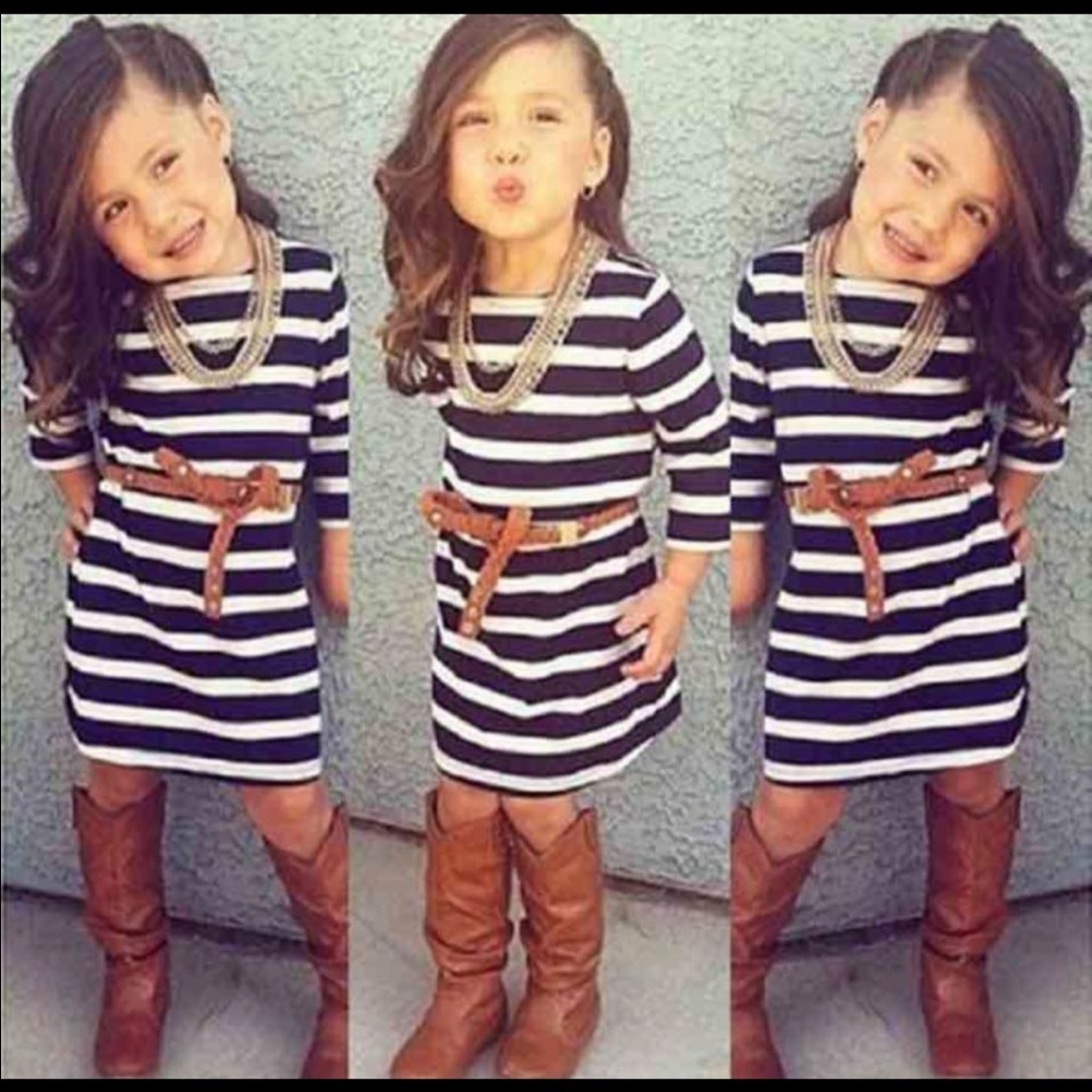 Blue and White Stripe Dress