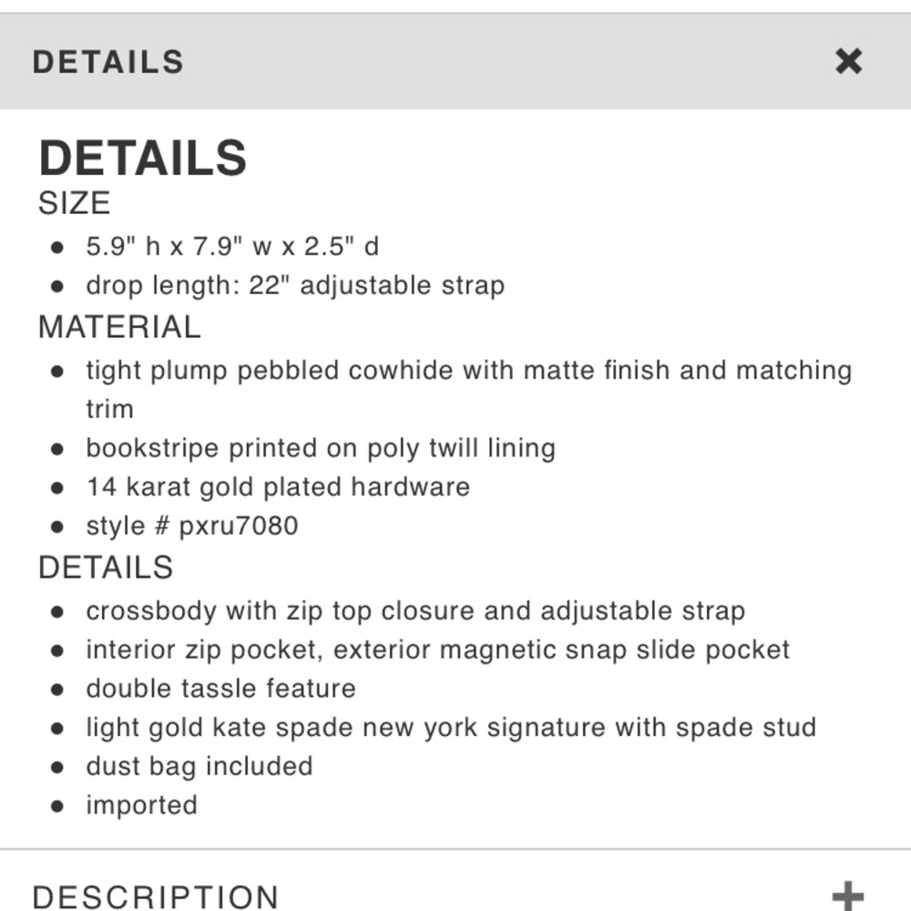 🎀SALE🎀Kate Spade Arla Crossbody - Picture 8 of 8