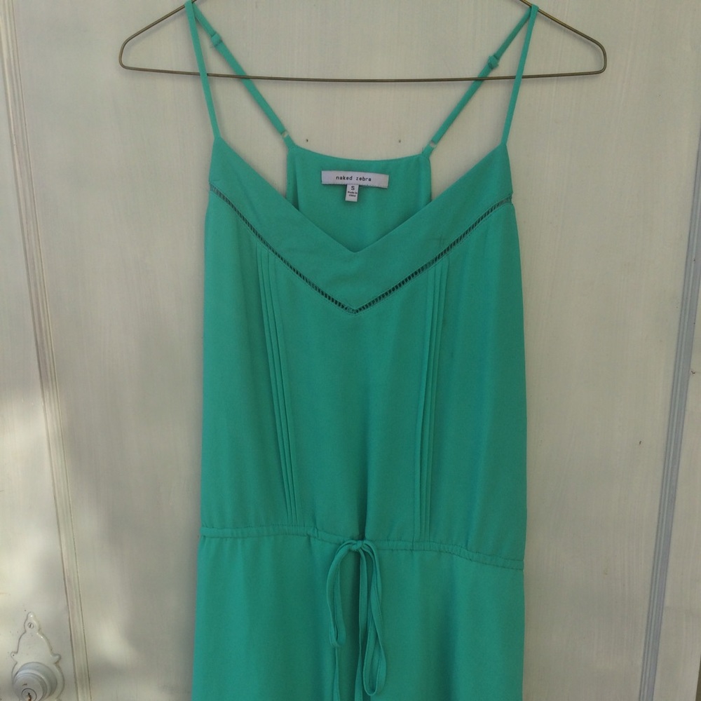 Naked zebra teal mini dress