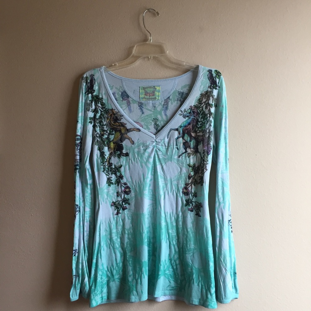 Butterfly Dropout long sleeve shirt