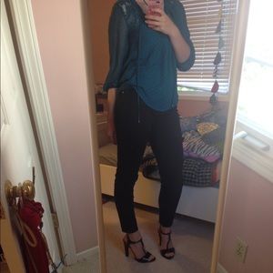 peasant blouse and matching camisole