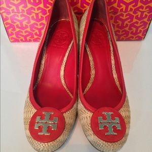 Tory Burch Raffia Wedge