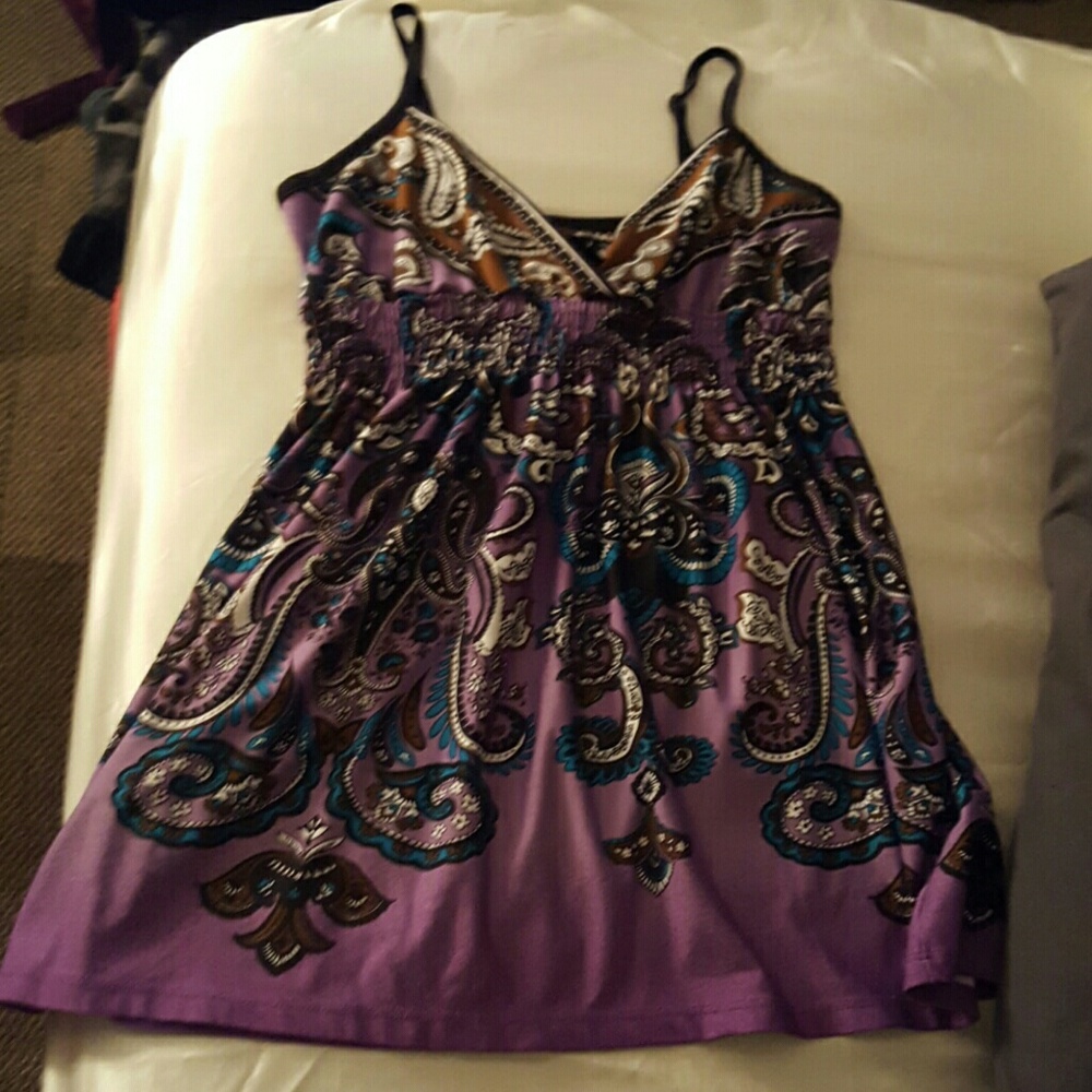 Purple baby doll tank