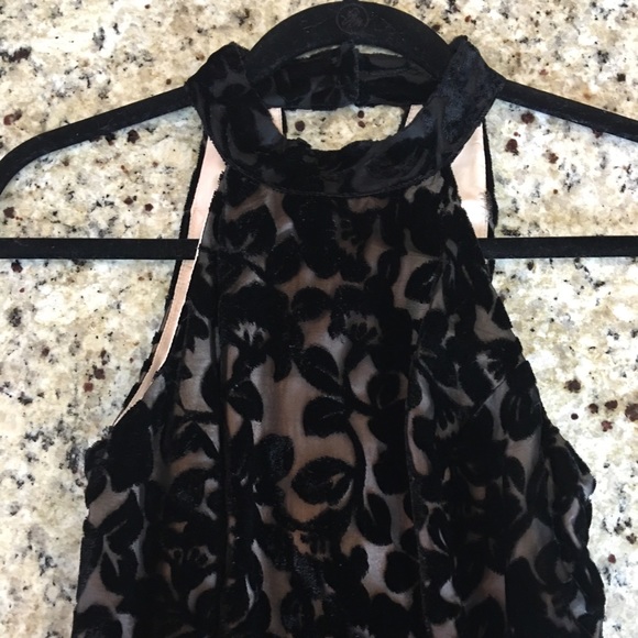 🖤Nasty Gal Black Floral Velour Velvet Dress🖤 - Picture 2 of 6