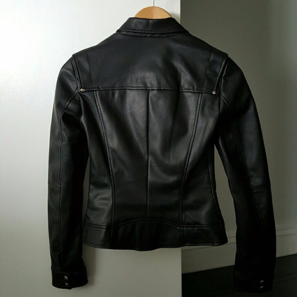 Zara Leather Style Biker Jacket - Picture 5 of 7