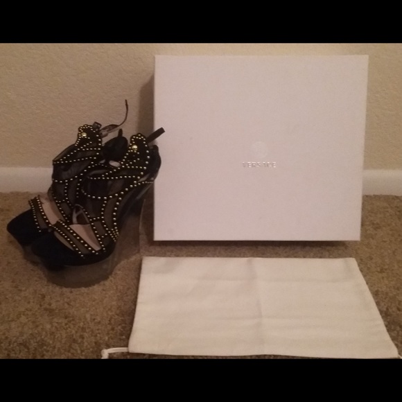 Authentic Versace Plexi-Glass Platform Heels - Picture 1 of 4