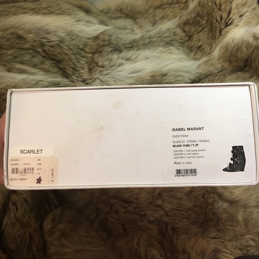 Isabel Marant "Scarlet" Pony Fur and Leather Boots - Picture 2 of 4