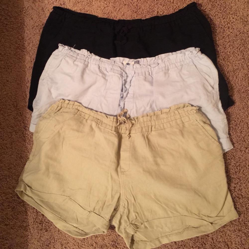 Linen Shorts (Three Pairs)