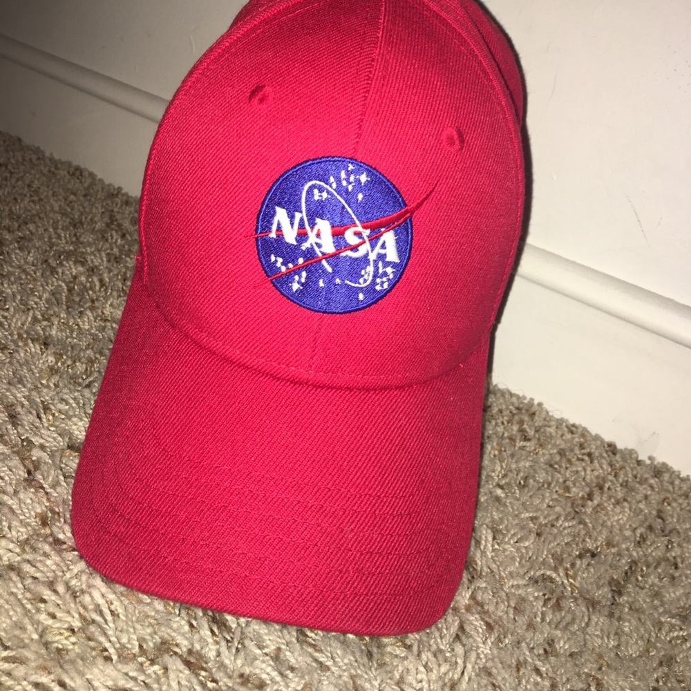 Cute red NASA baseball cap