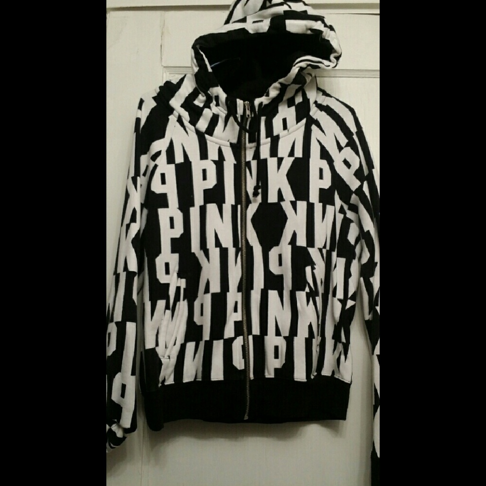 Womens Victoria Secret PINK zip hoodie size M