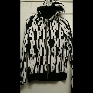 Womens Victoria Secret PINK zip hoodie size M