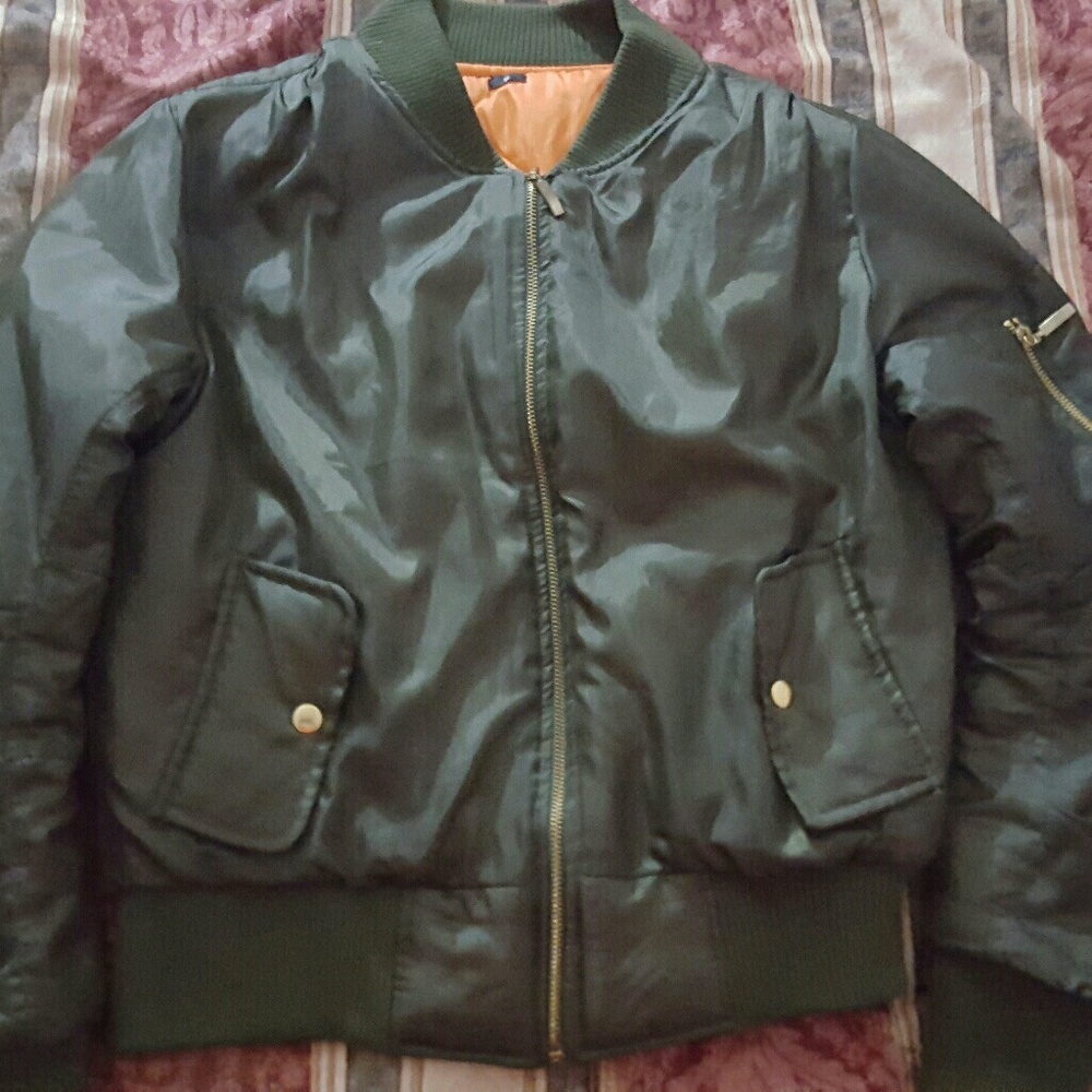 Camo green bomber jacket