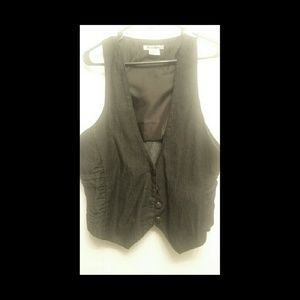 Womens Black Denim vest