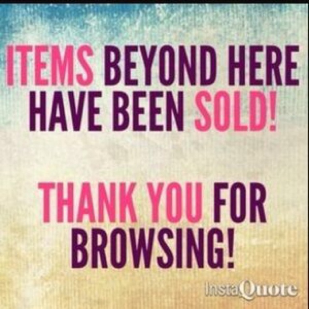 All items past this point have been sold