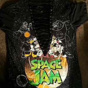 Space Jam lace up t shirt