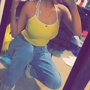 Yellow tommy halter top