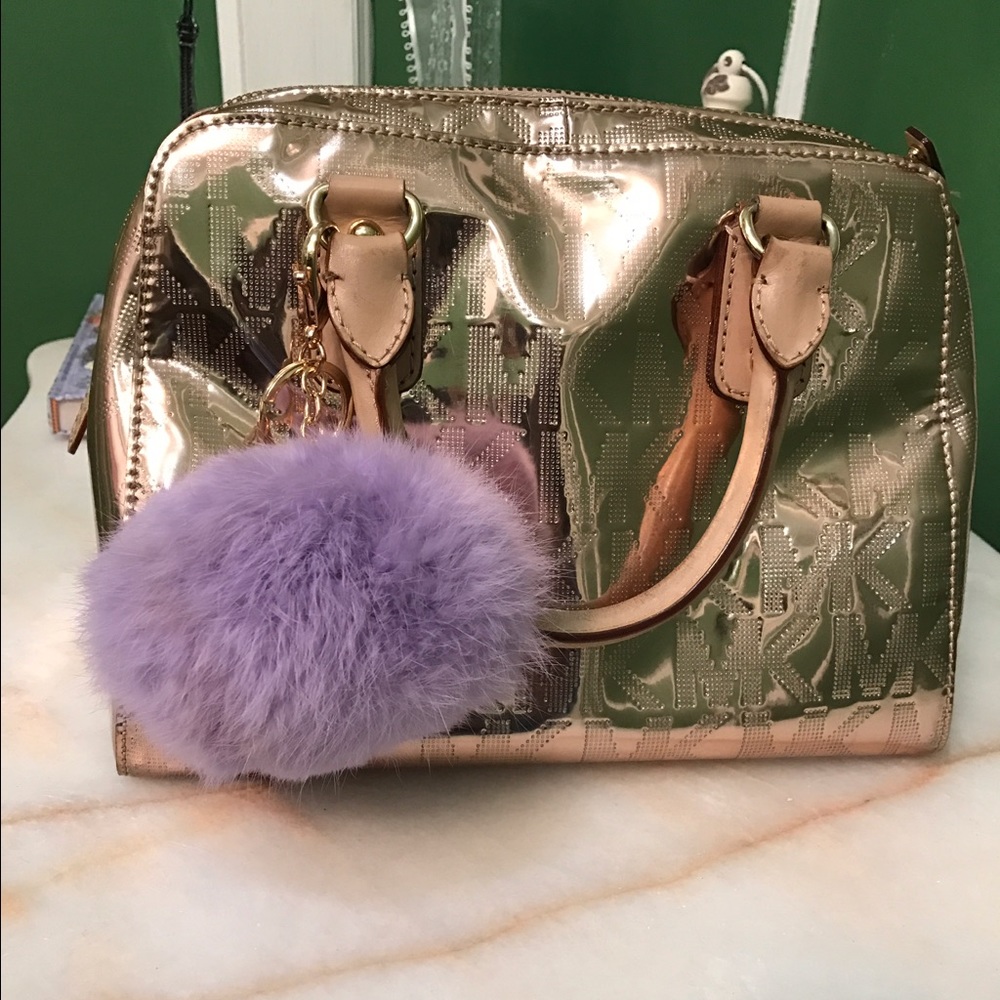 Purple rabbit 🐰 fur keychain
