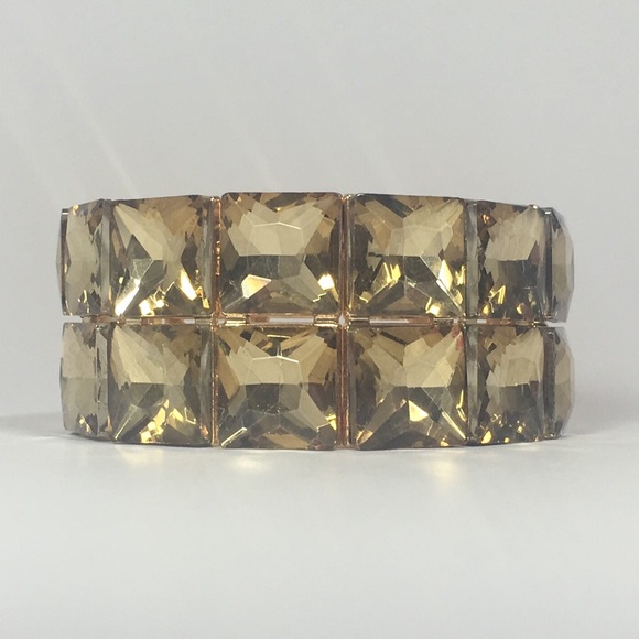 🐥Stephens Bracelet - Gold Tone w/ Gold Crystals - Picture 1 of 2