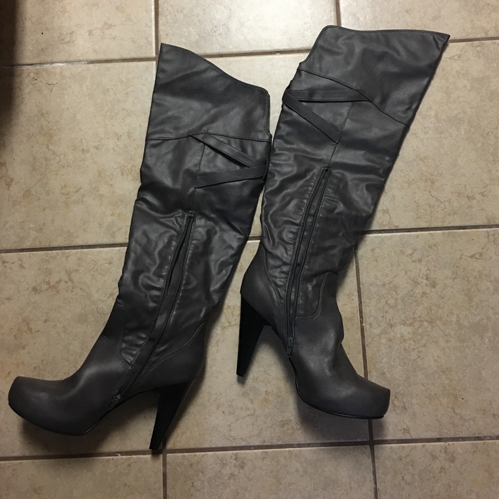 Knee high booties