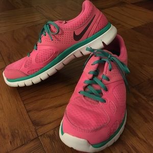 Pink and teal Nike