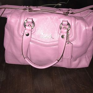 Purple coach purse
