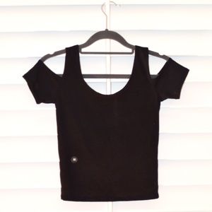 LA Hearts Black Crop Top