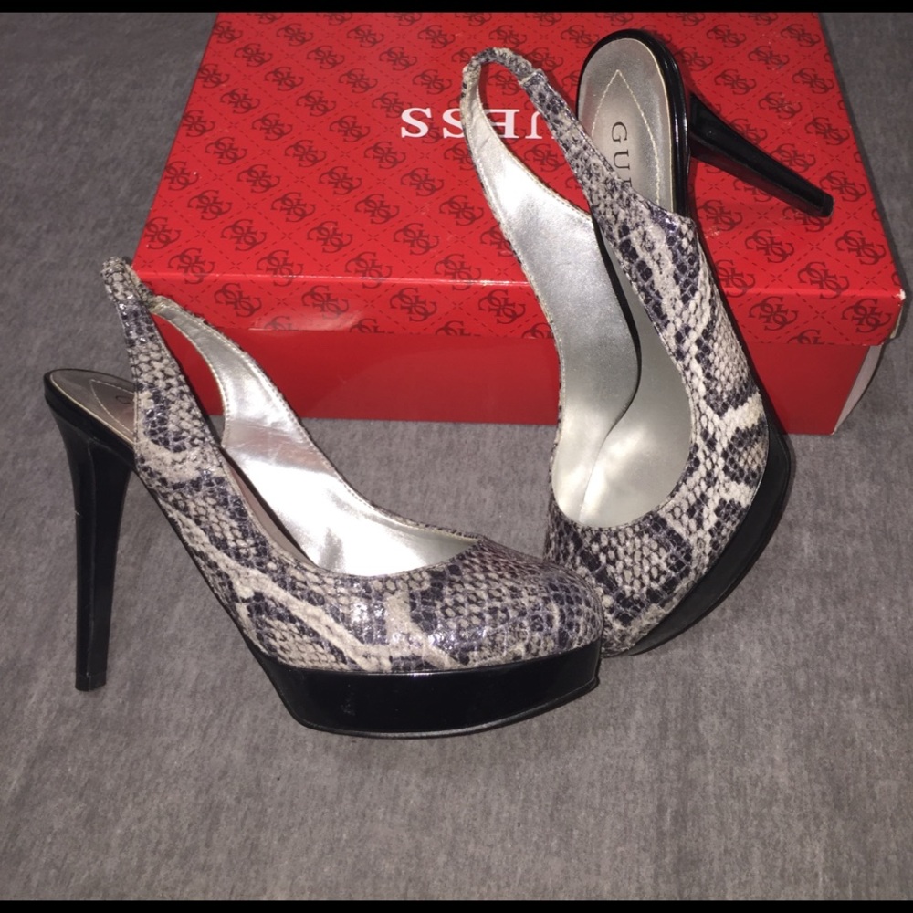 Guess 5 inch closed toe heels with front platform