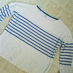 Stripped blue&white long sleeve top